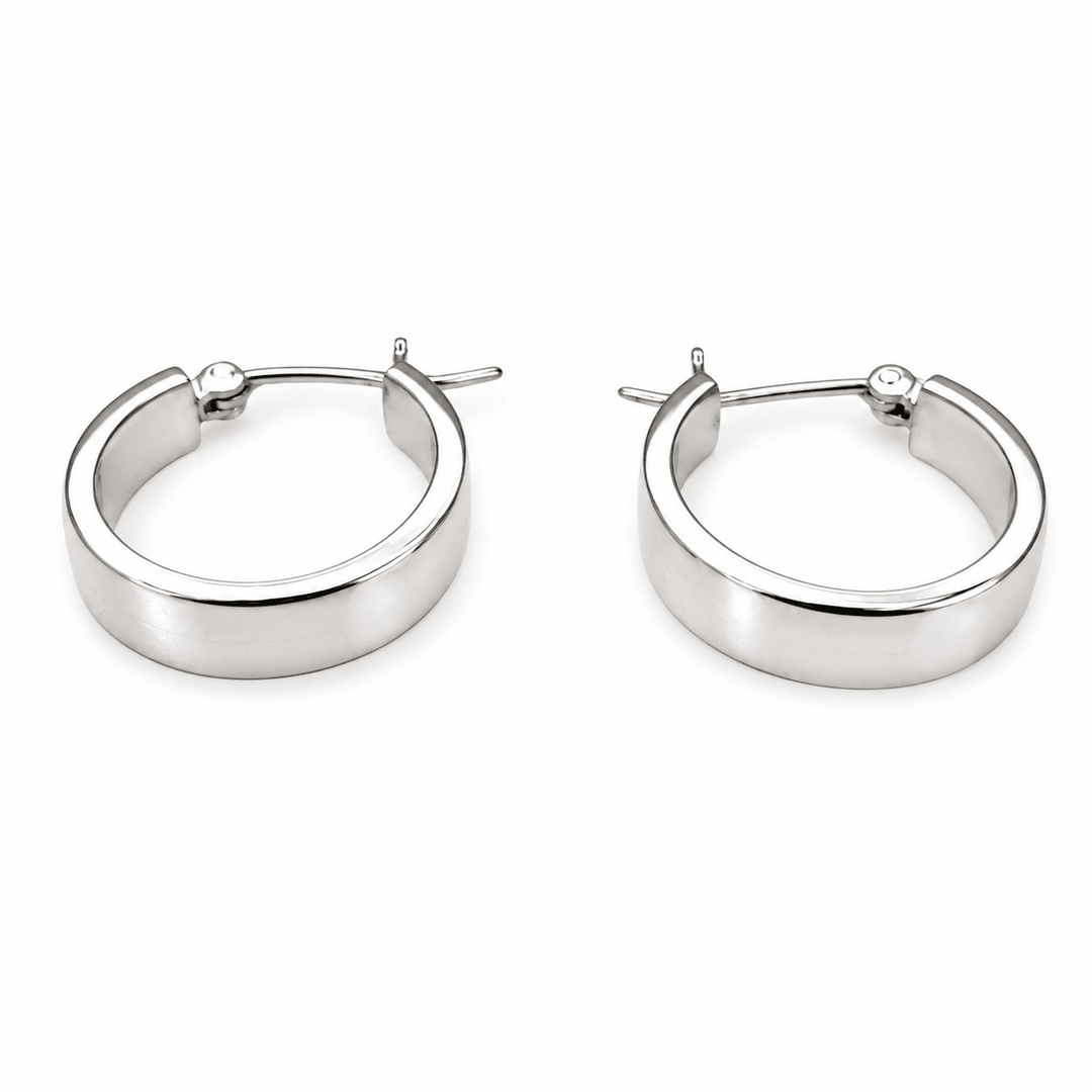 Kreolen Silber oval - Atelier Tibet