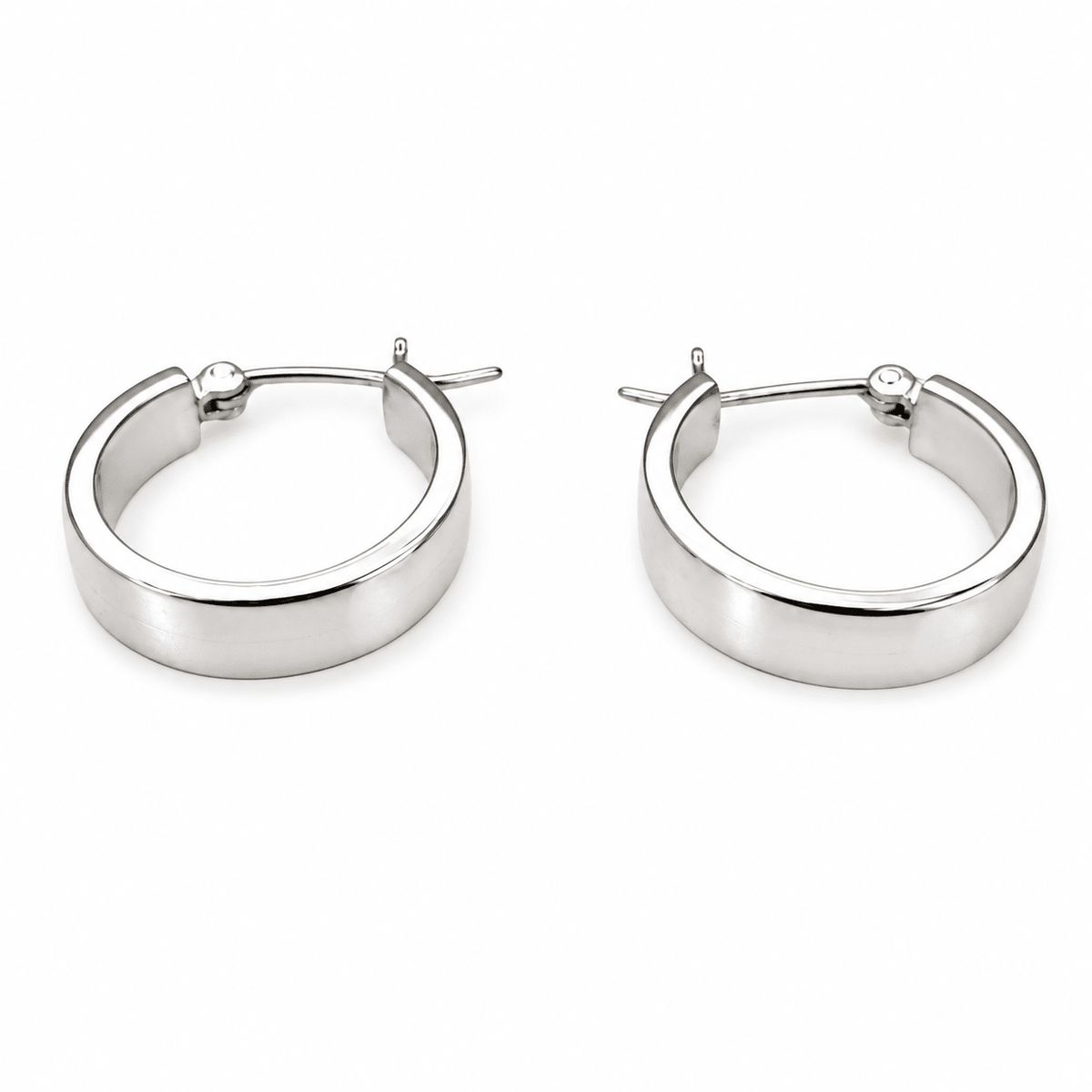 Kreolen Silber oval - Atelier Tibet