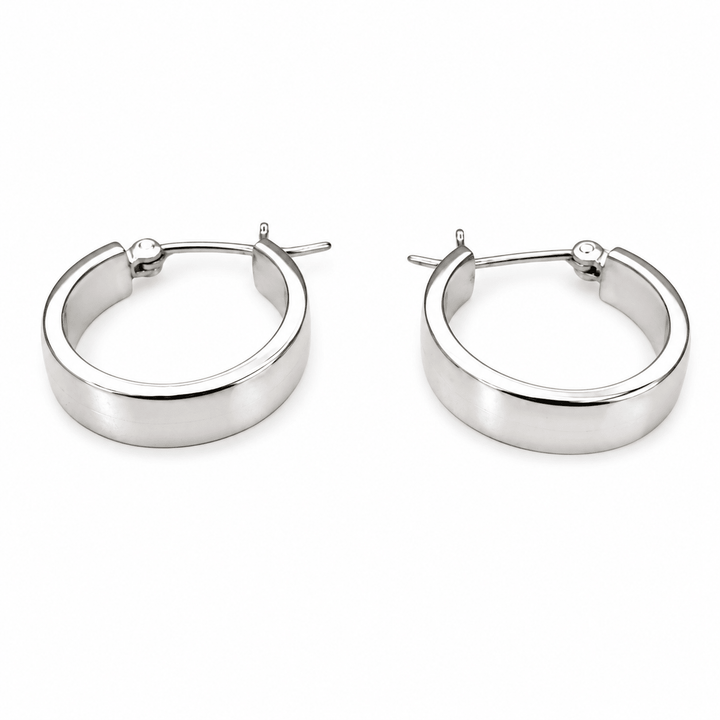 Kreolen Silber oval - Atelier Tibet