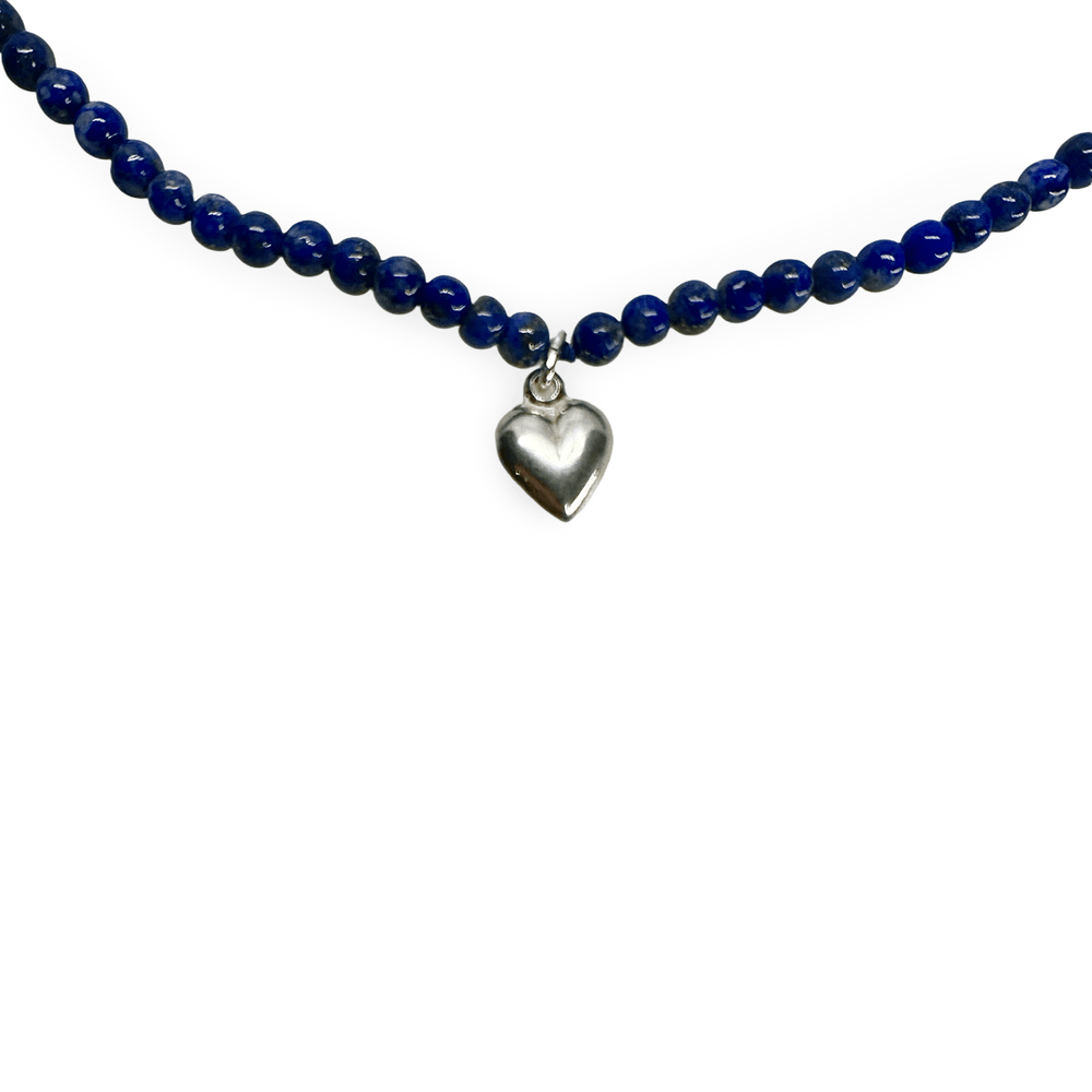 Lapis Lazuli - Kette mit Herz - Anhänger für Kinder - Atelier Tibet