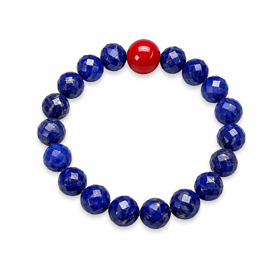 Lapis Lazuli Koralle Perlen Fingerring - Atelier Tibet