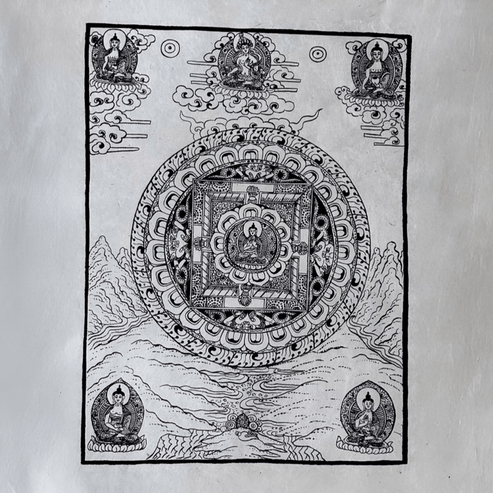 Lokta - Bogen «Buddha Mandala» - Atelier Tibet