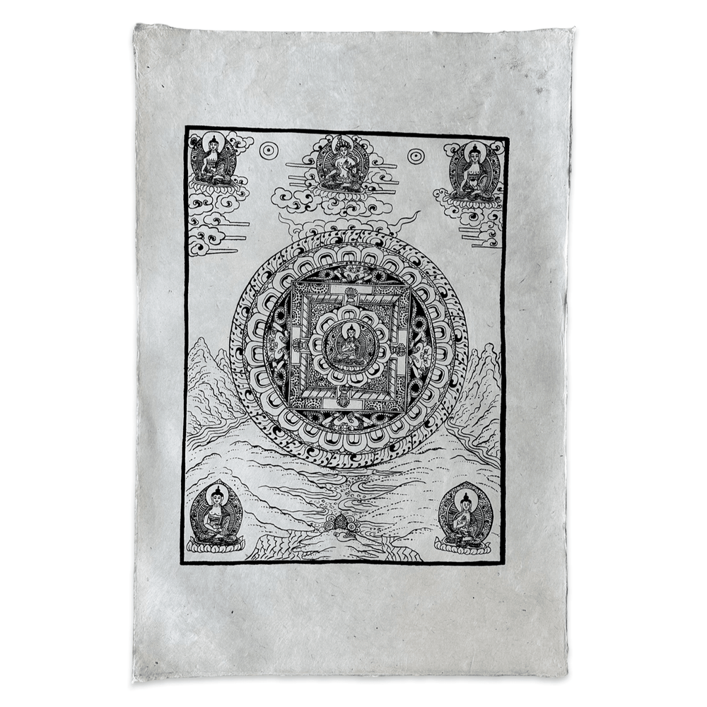 Lokta - Bogen «Buddha Mandala» - Atelier Tibet
