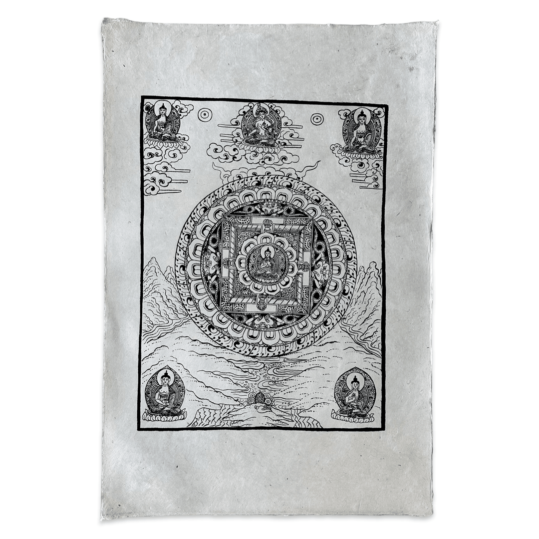 Lokta - Bogen «Buddha Mandala» - Atelier Tibet