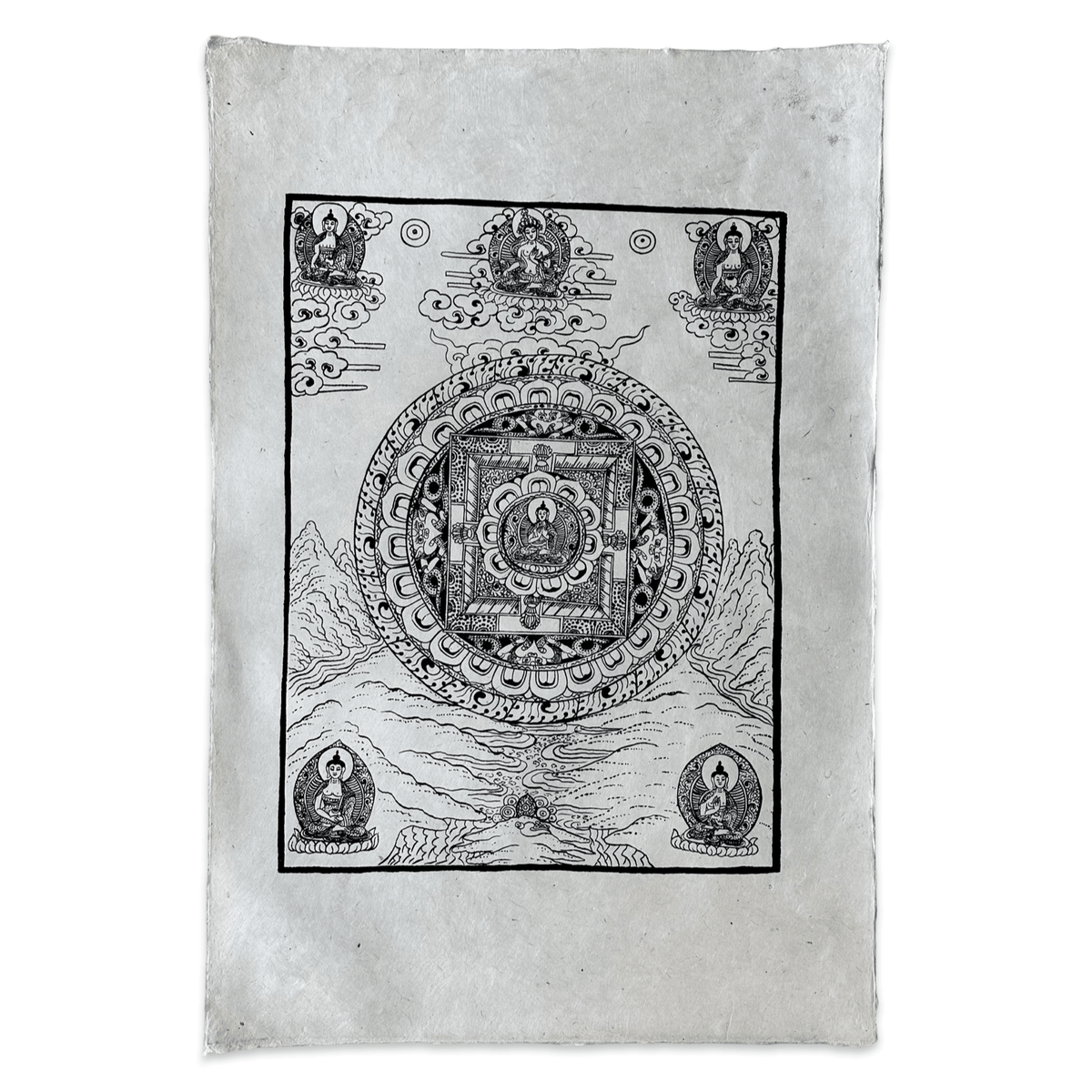 Lokta - Bogen «Buddha Mandala» - Atelier Tibet