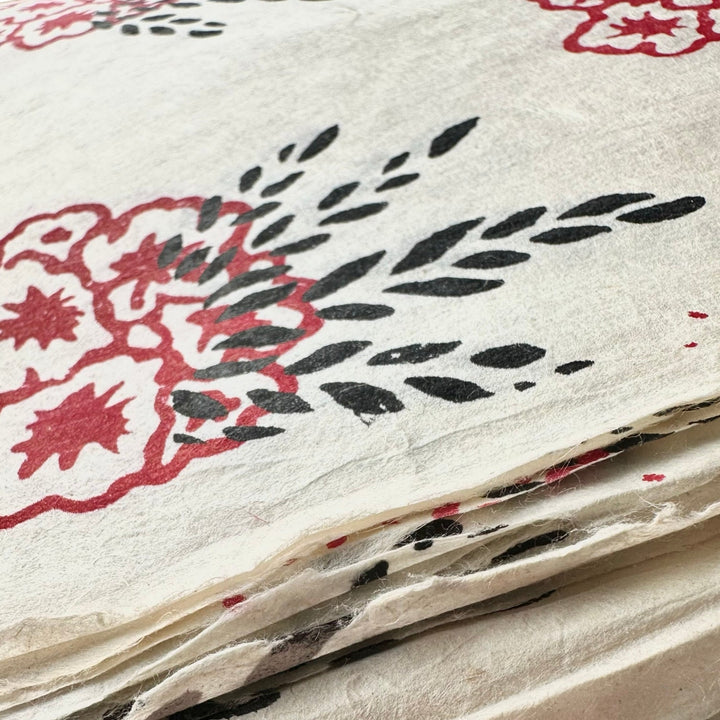 Lokta Geschenkpapier «Blumen» - Atelier Tibet