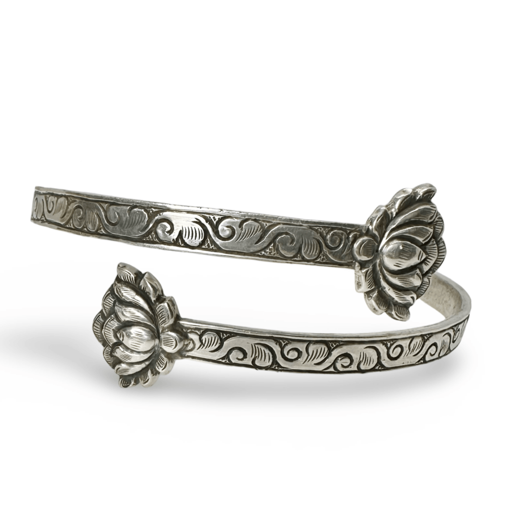 Lotus Oberarm - Reif aus Silber - Atelier Tibet