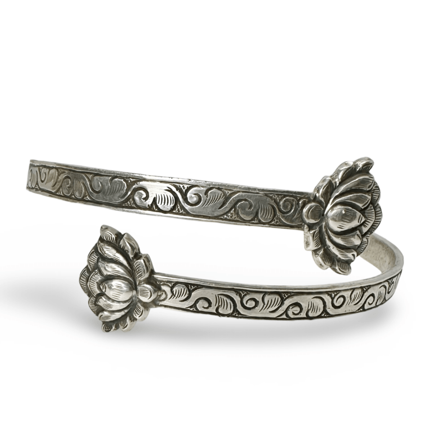 Lotus Oberarm - Reif aus Silber - Atelier Tibet