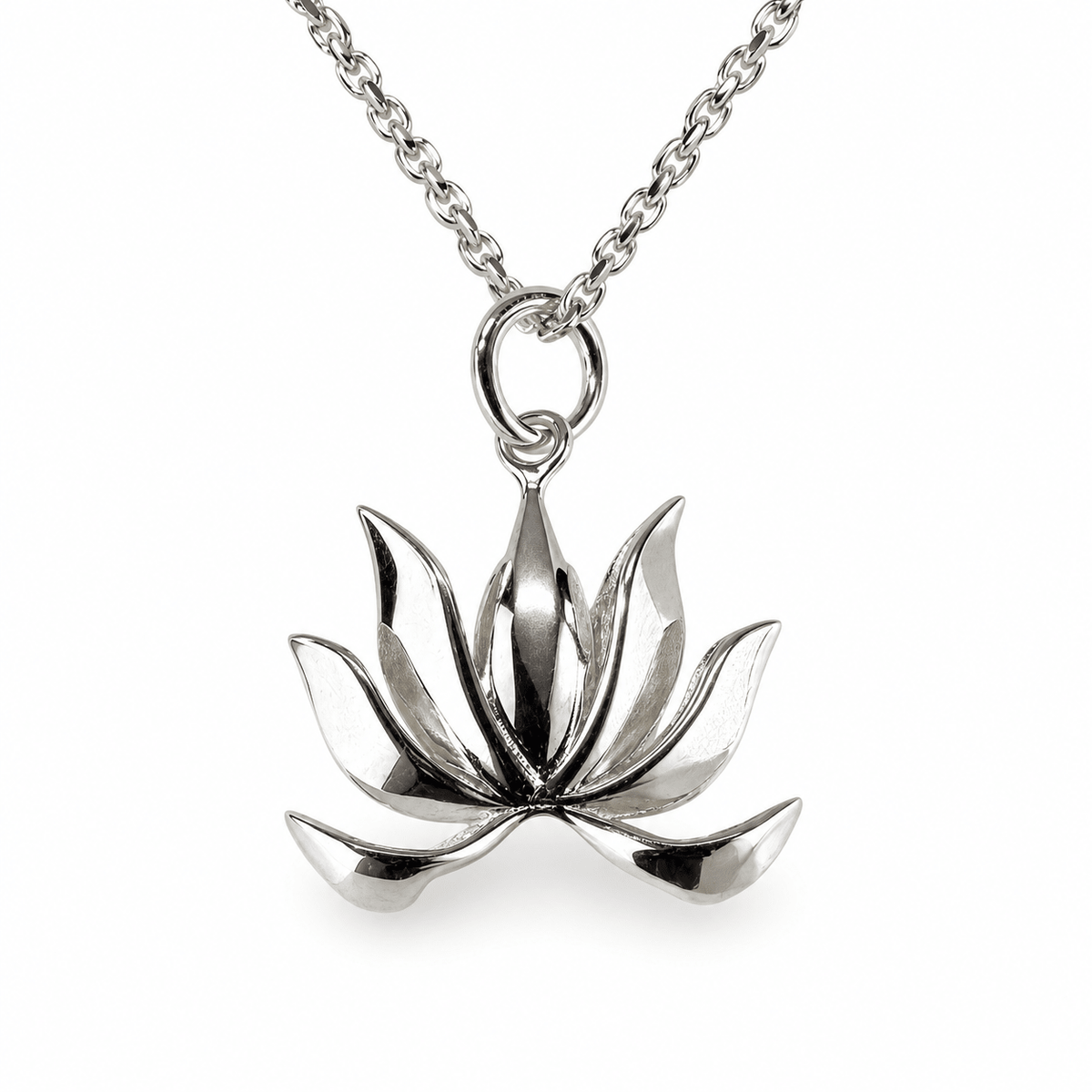 Lotusblüten-Anhänger aus Silber - Atelier Tibet