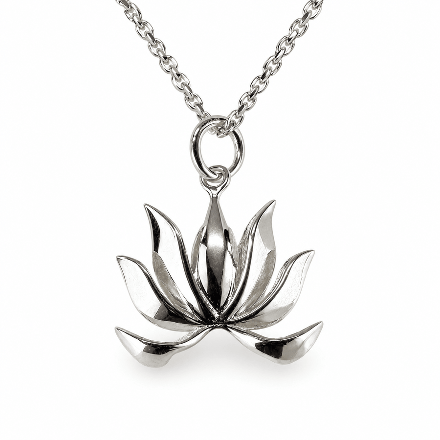 Lotusblüten-Anhänger aus Silber - Atelier Tibet