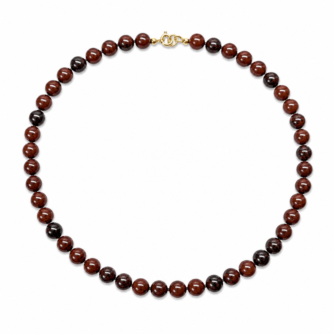 Mahagoni-Obsidian Halskette - Atelier Tibet