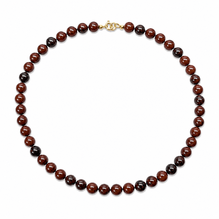Mahagoni-Obsidian Halskette - Atelier Tibet