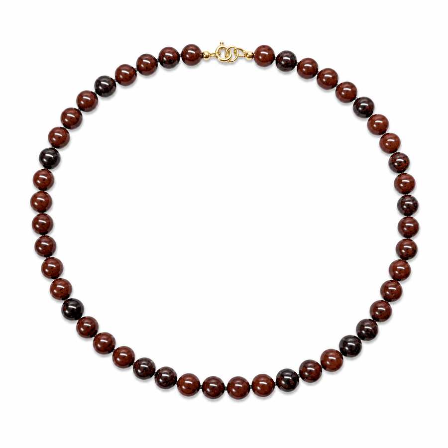 Mahagoni-Obsidian Halskette - Atelier Tibet