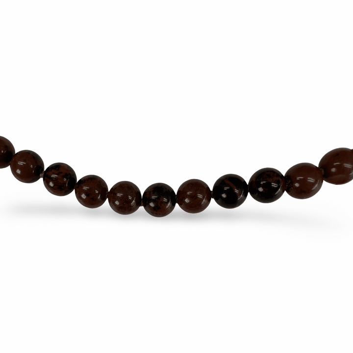 Mahagoni - Obsidian Halskette - Atelier Tibet