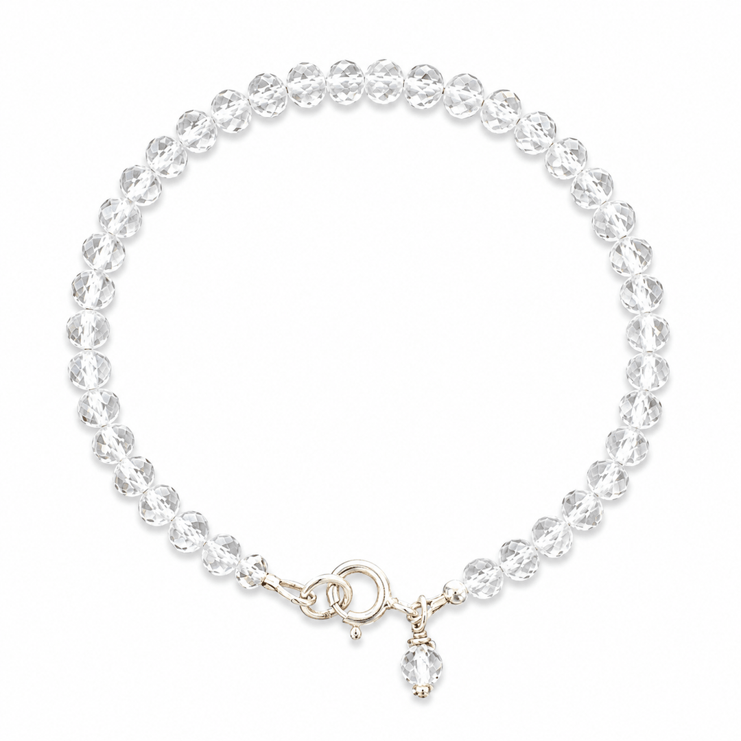 Mala Armbändchen mit facettiertem Mondstein - Atelier Tibet