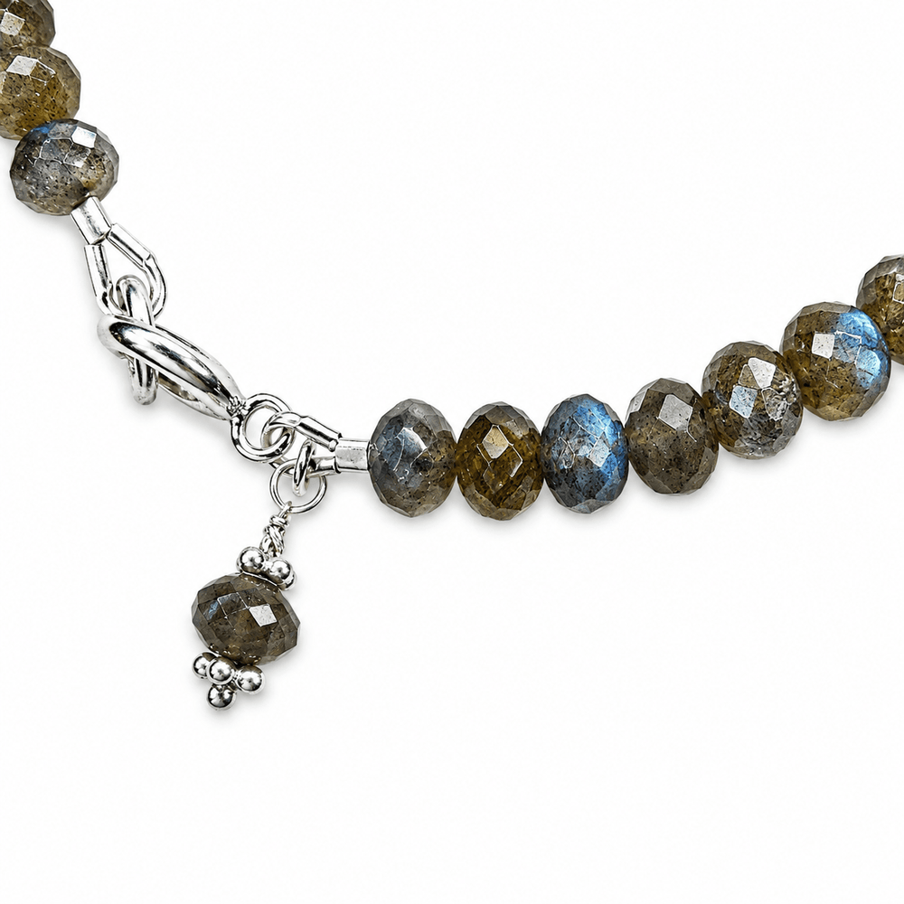 Mala Armband aus facettiertem Labradorit - Atelier Tibet