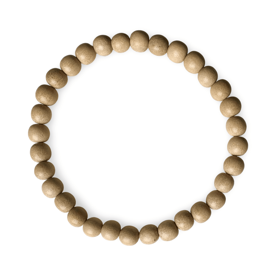 Mala - Armband aus weissem Holz (Ø 6 mm) - Atelier Tibet