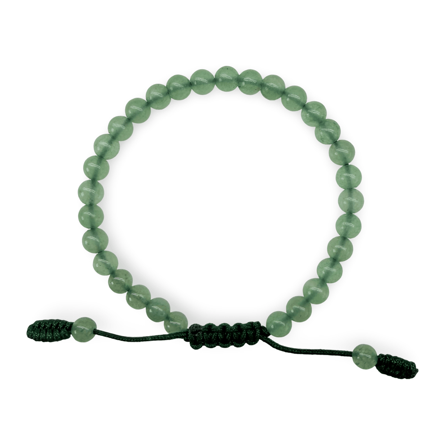 Mala-Armband Aventurin für Kinder, mit Kordelverschluss - Atelier Tibet