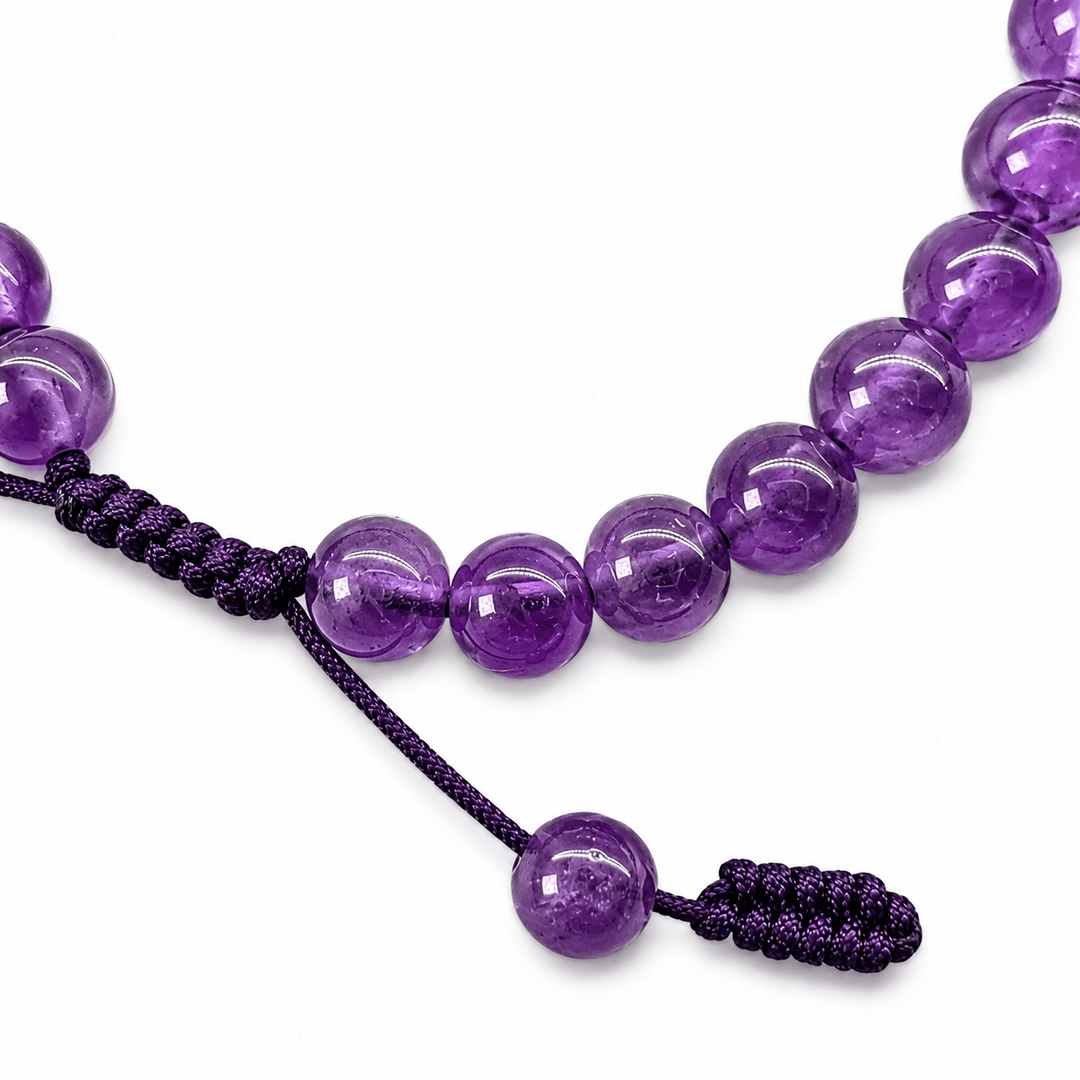 Mala-Armband mit Amethyst - Atelier Tibet