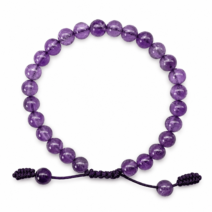 Mala-Armband mit Amethyst - Atelier Tibet