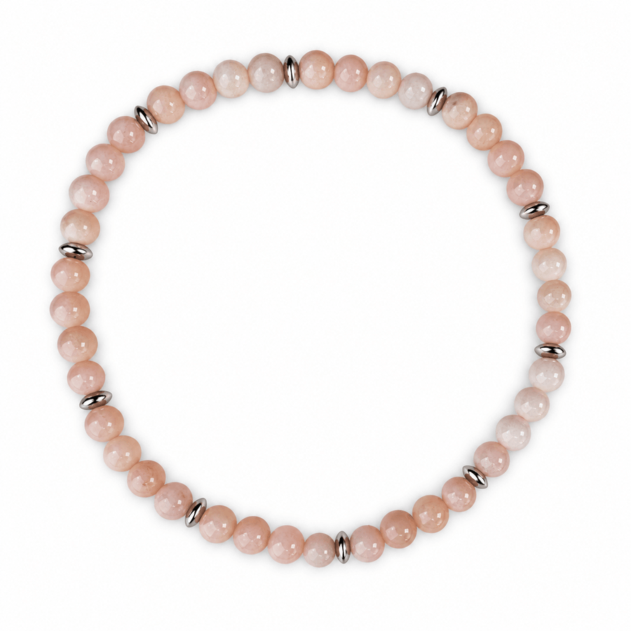 Mala-Armband mit Andenopal und Silber - Atelier Tibet