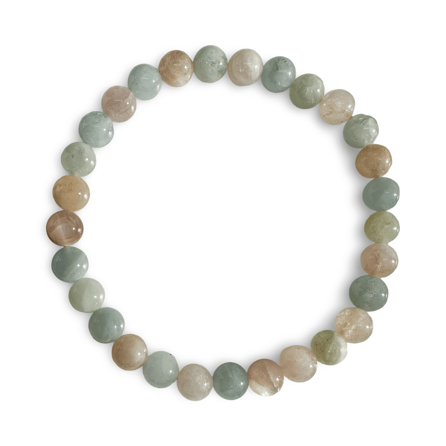 Mala Armband mit Aquamarin und Morganit - Atelier Tibet