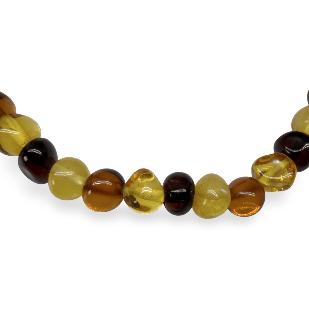 Mala-Armband mit bunten Bernsteinen - Atelier Tibet