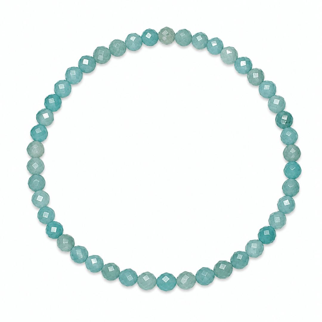 Mala Armband mit facettiertem Amazonit (Ø 3 mm) - Atelier Tibet