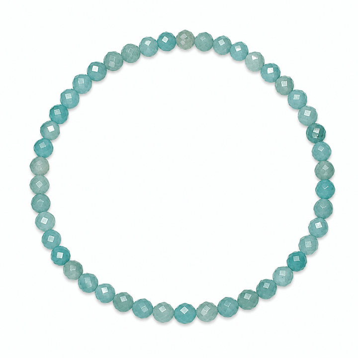 Mala Armband mit facettiertem Amazonit (Ø 3 mm) - Atelier Tibet
