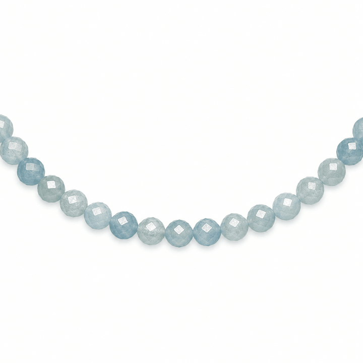 Mala Armband mit facettiertem Aquamarin (Ø 3 mm) - Atelier Tibet
