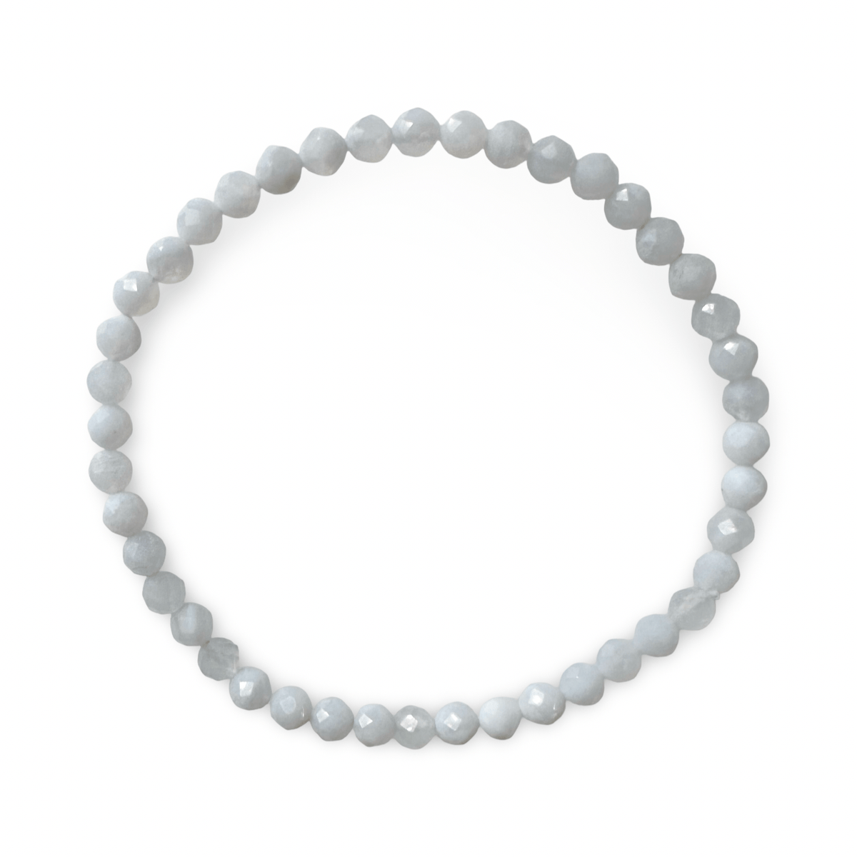 Mala Armband mit facettiertem Chalcedon (Ø 4 mm) - Atelier Tibet