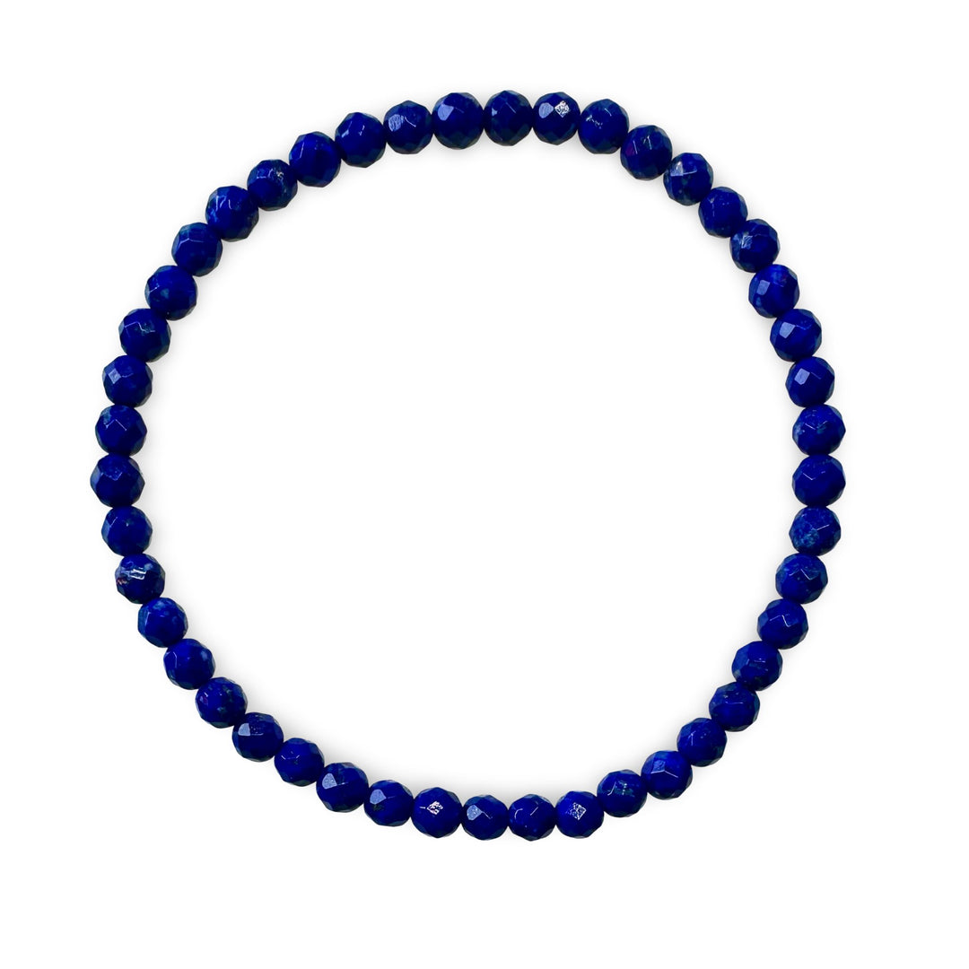 Mala Armband mit facettiertem Lapis Lazuli (Ø 3 mm) - Atelier Tibet