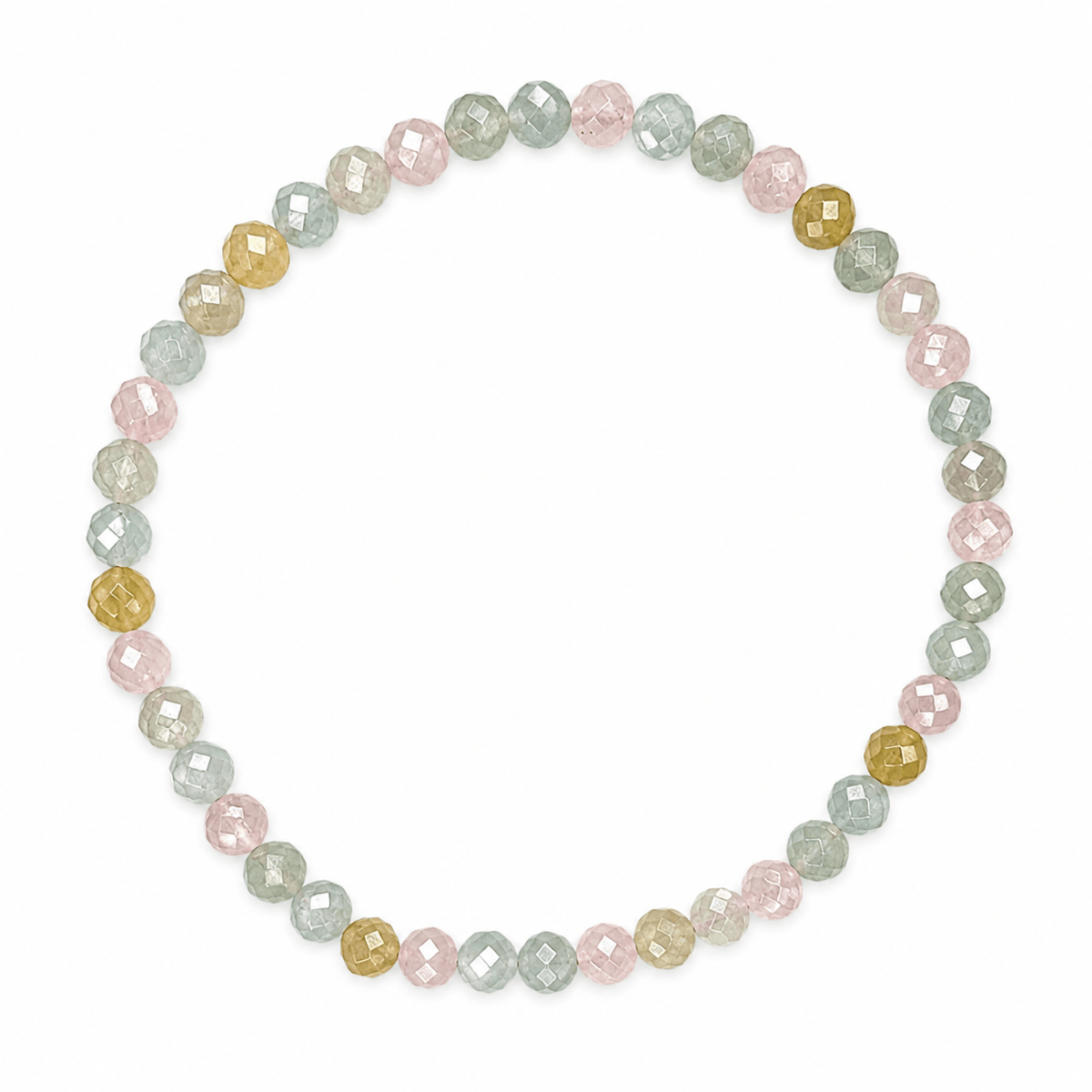 Mala Armband mit facettiertem Morganit (Ø 4 mm) - Atelier Tibet