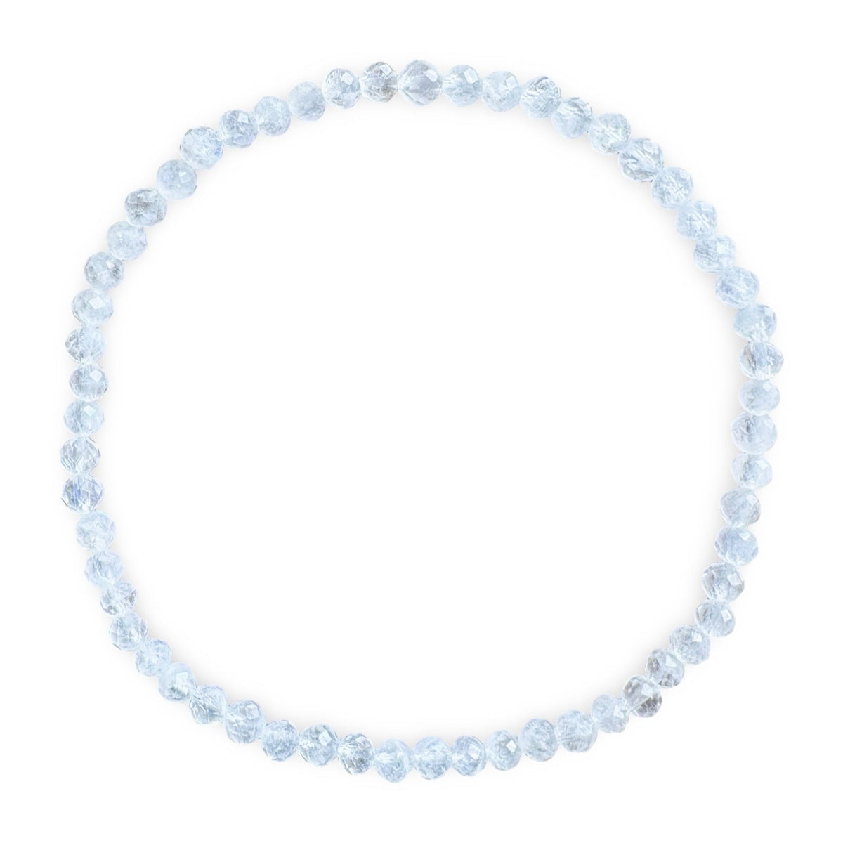 Mala Armband mit facettiertem Regenbogen Mondstein (Ø 3 mm) - Atelier Tibet