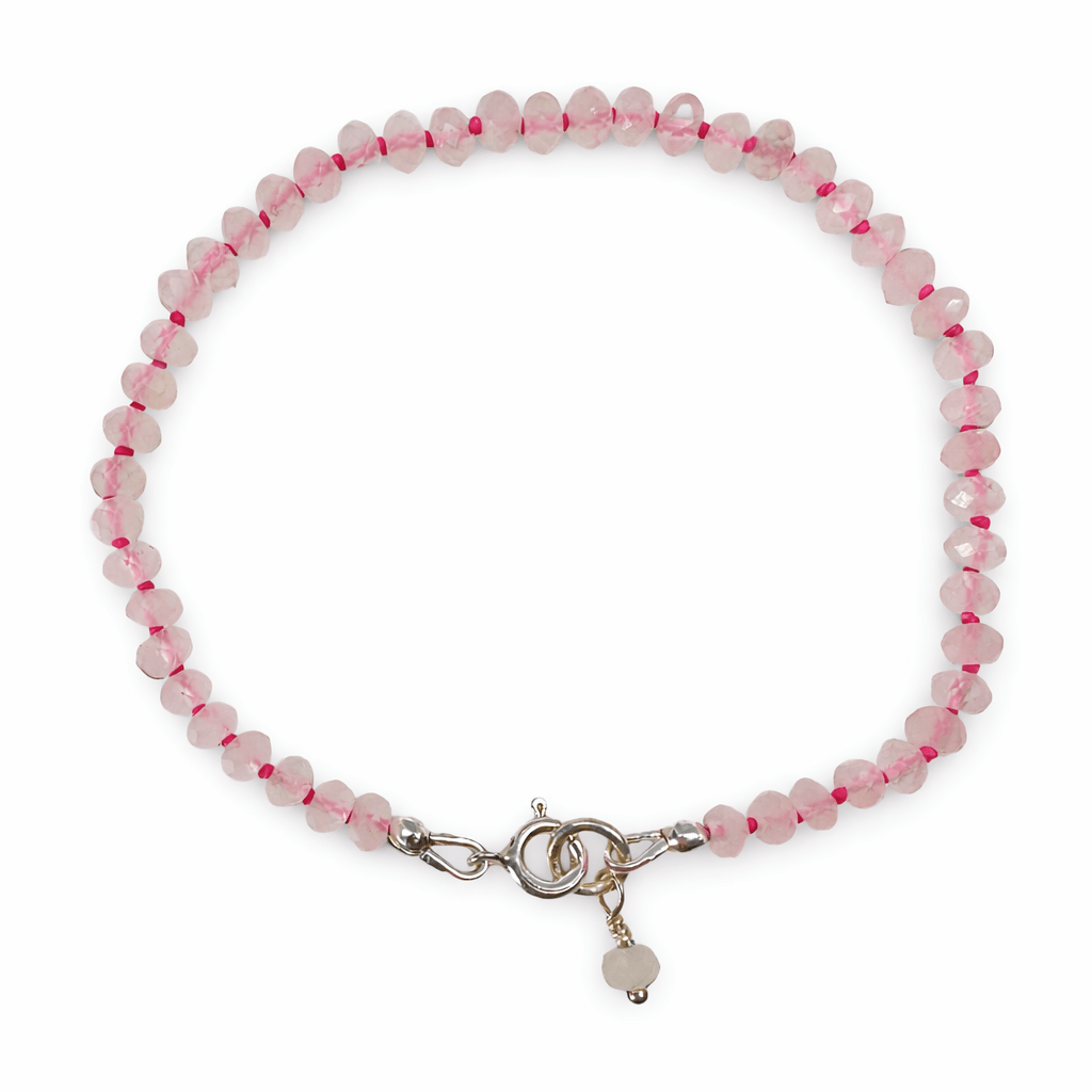 Mala - Armband mit facettiertem Rosenquarz - Atelier Tibet