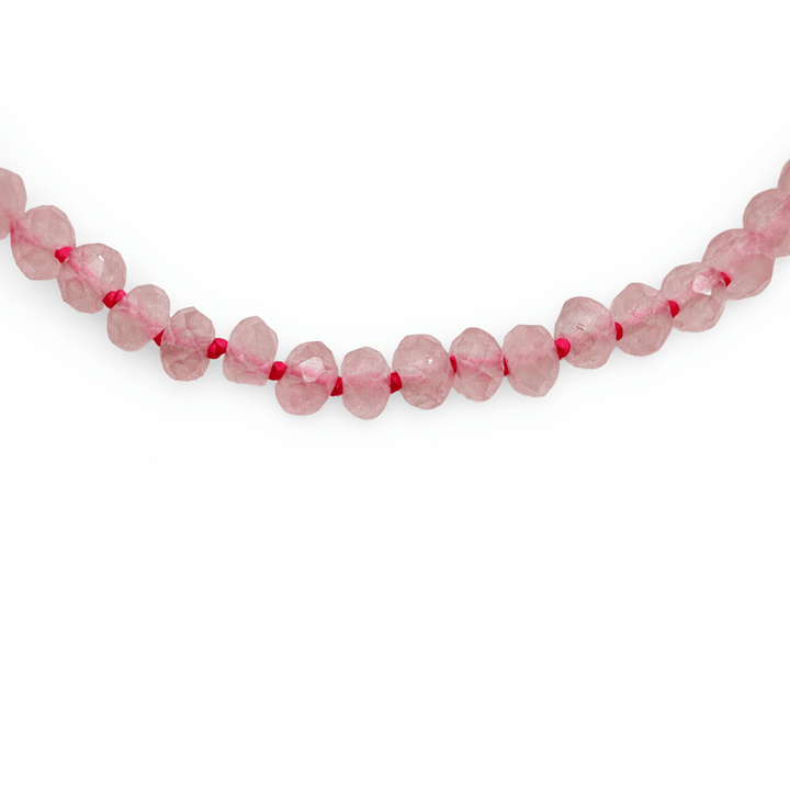 Mala - Armband mit facettiertem Rosenquarz - Atelier Tibet