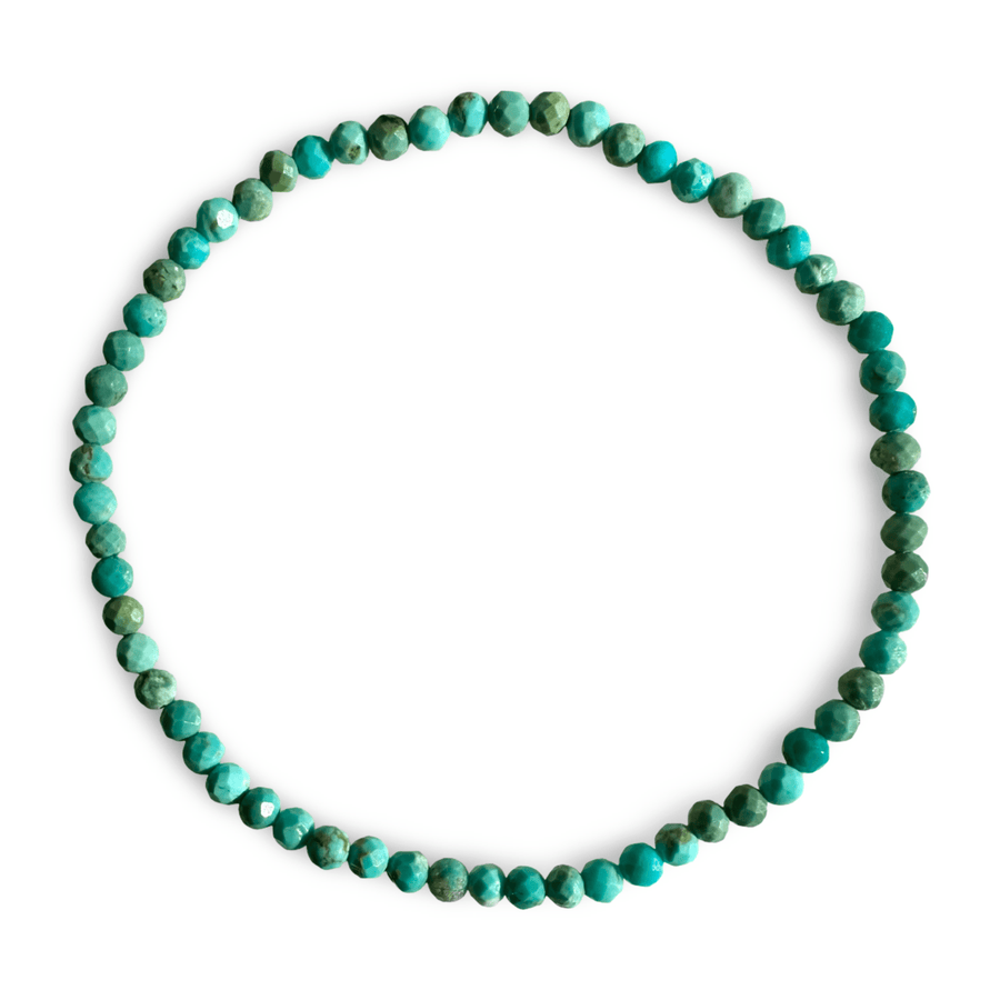 Mala Armband mit facettiertem Türkis (Ø 3 mm) - Atelier Tibet