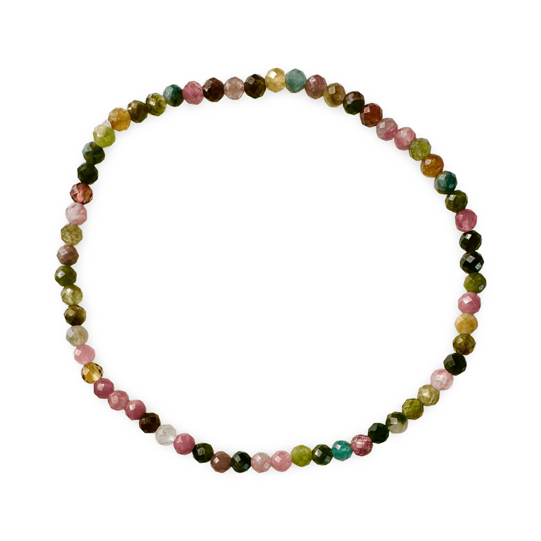 Mala Armband mit facettiertem Turmalin (Ø 3 mm) - Atelier Tibet