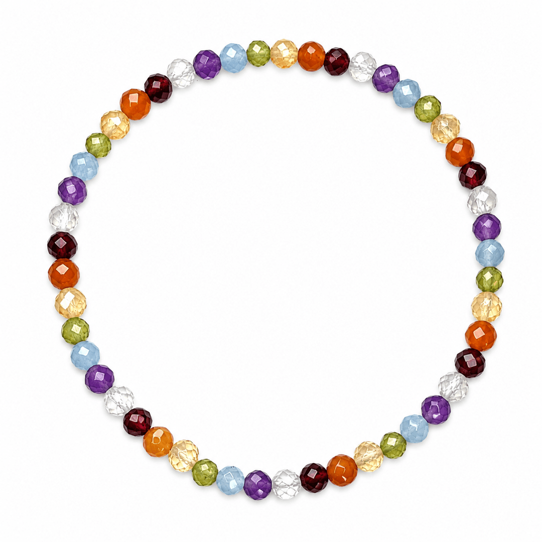 Mala Armband mit facettierten Chakra Steinen - Atelier Tibet