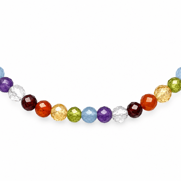 Mala Armband mit facettierten Chakra Steinen - Atelier Tibet