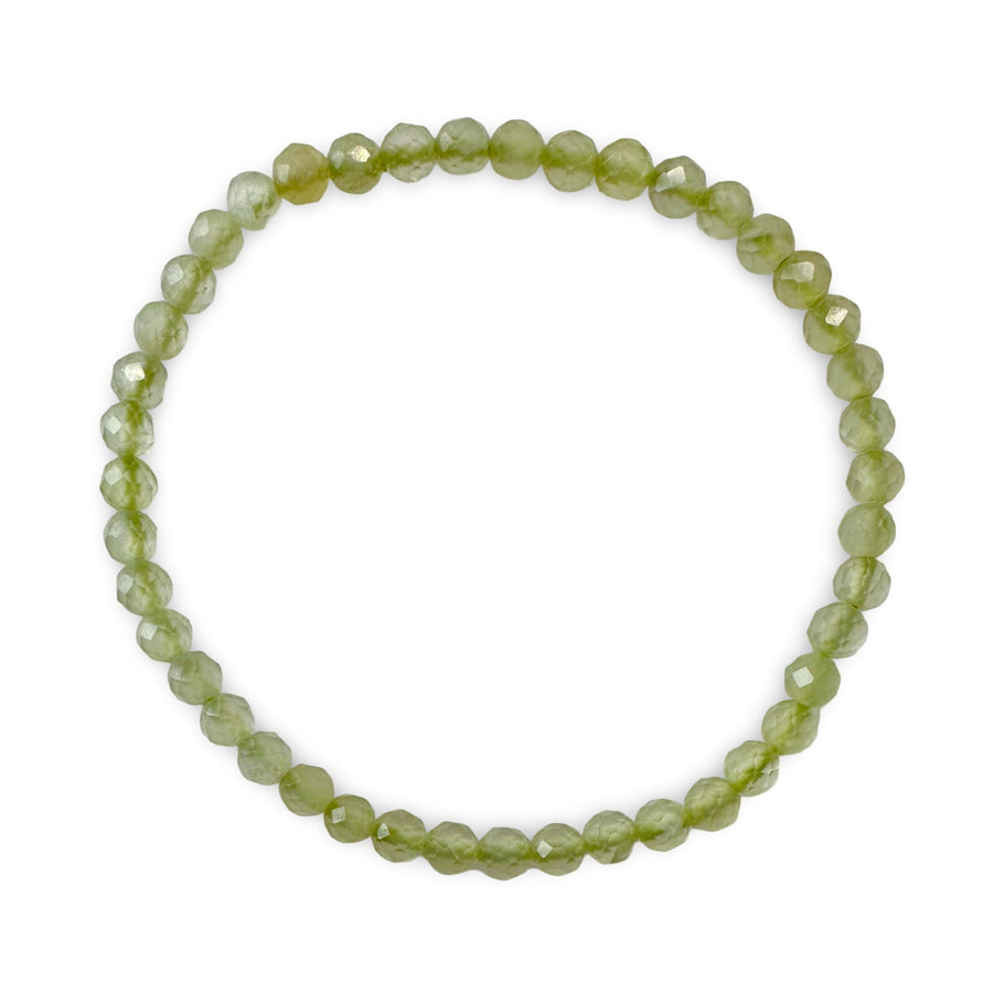 Mala Armband mit facettierter Jade (Ø 4 mm) - Atelier Tibet