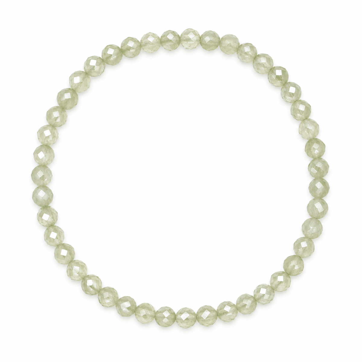 Mala Armband mit facettierter Jade (Ø 4 mm) - Atelier Tibet