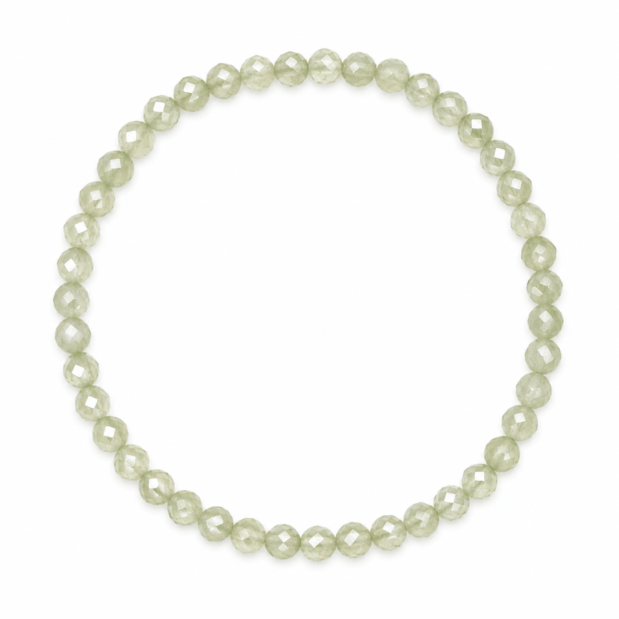Mala Armband mit facettierter Jade (Ø 4 mm) - Atelier Tibet