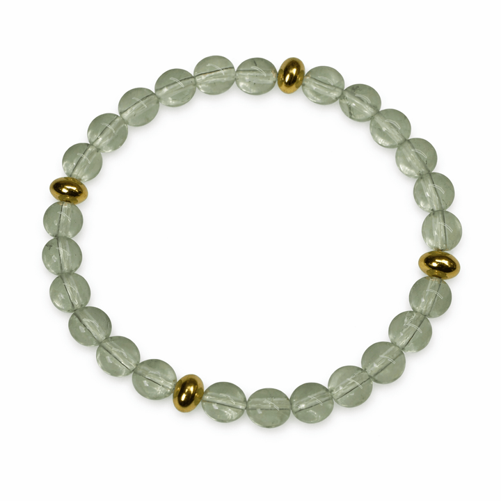 Mala - Armband mit Fluorit und Goldakzenten - Atelier Tibet