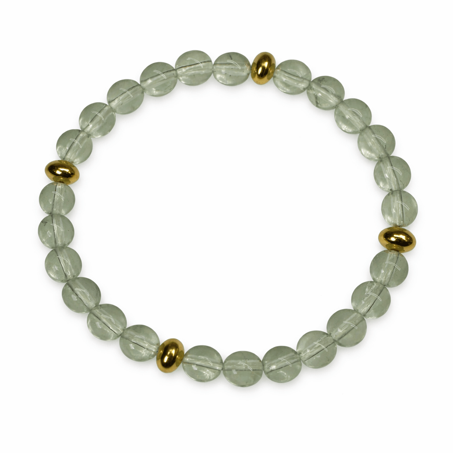 Mala - Armband mit Fluorit und Goldakzenten - Atelier Tibet