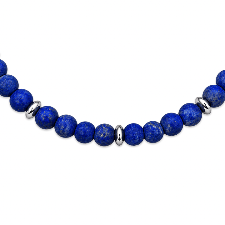 Mala-Armband mit Lapis Lazuli und Silber - Atelier Tibet
