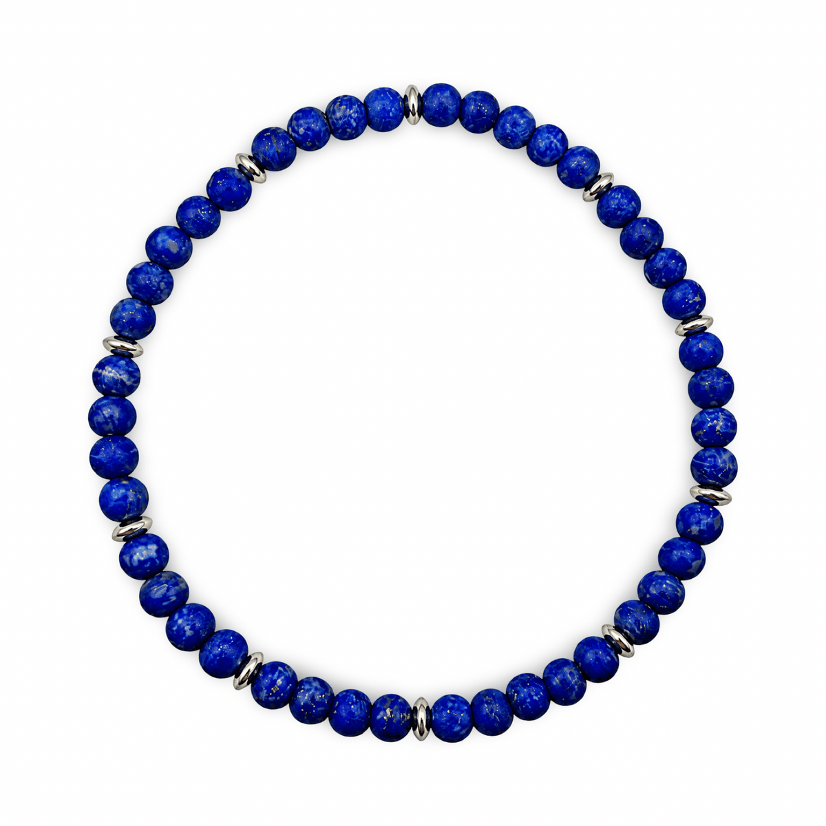 Mala-Armband mit Lapis Lazuli und Silber - Atelier Tibet