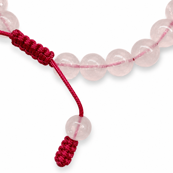 Mala-Armband mit Rosenquarz - Atelier Tibet