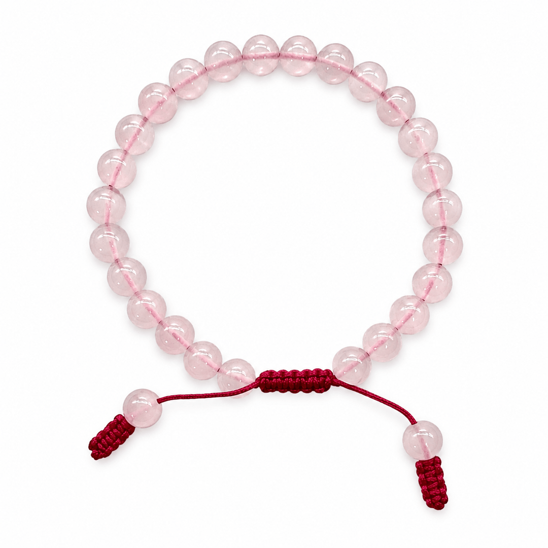 Mala-Armband mit Rosenquarz - Atelier Tibet