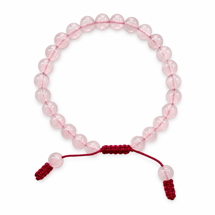 Mala-Armband mit Rosenquarz - Atelier Tibet
